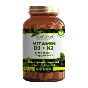 Vitamin D3 5.000 I.E. + Vitamin K2 200 mcg - 180 Tabletten