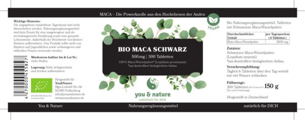 Bio Maca schwarz 500 mg – Bild 5