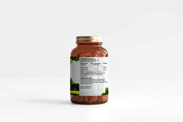 Vitamin D3 5.000 I.E. + Vitamin K2 200 mcg - 180 Tabletten – Bild 6