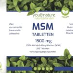 MSM Tabletten 1500 mg 100% Methyl-Sulfonyl-Methan 250 Stück