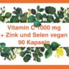 Vitamin C 1000 mg 90 Kapseln aus Hagebutten Extrakt + Zink vegan – Bild 9