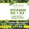 Vitamin D3 5.000 I.E. + Vitamin K2 200 mcg - 180 Tabletten – Bild 5