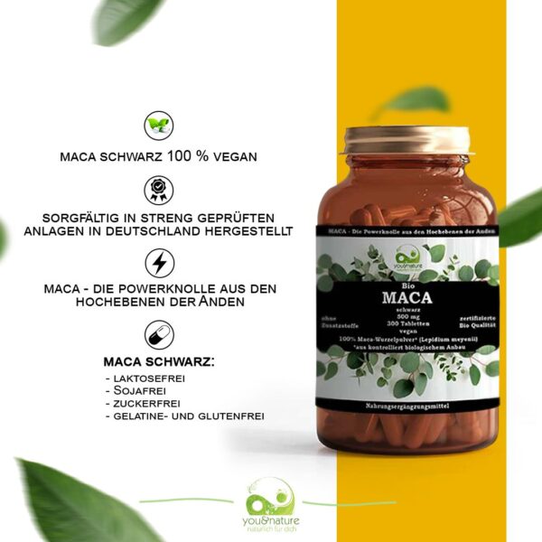 Bio Maca schwarz 500 mg – Bild 3