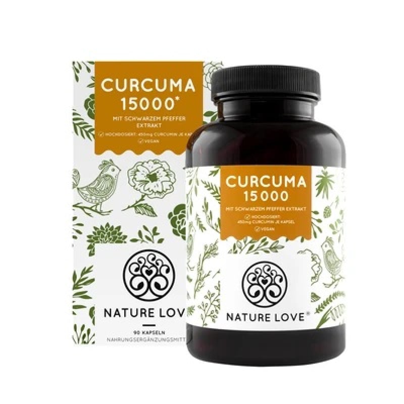 Curcuma 15.000 – 90 Kapseln mit 450 mg Curcumin pro Kapsel